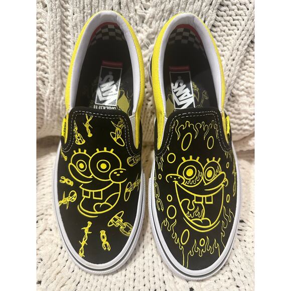 Vans x Spongebob "Skate Slip-On" Sneakers (Gigliotti) Classic Skating Shoes 6.5 - Picture 1 of 10